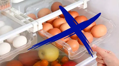 Mulți români fac asta și e greșit! Motivul pentru care ouăle nu trebuie ținute în frigider