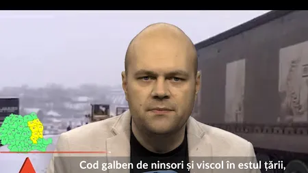 COD GALBEN de viscol și NINSORI în șapte județe din estul țării, până mâine la prânz