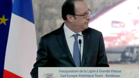 Reacția lui Hollande, după ce doi oameni au fost împușcați de un jandarm în timpul unui discurs al său