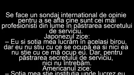 BANCUL de marți | Păstrarea secretului de serviciu
