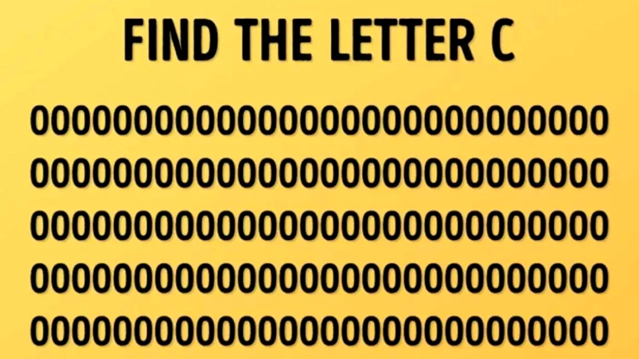 TEST IQ pentru genii | Găsește litera C în numai 9 secunde!