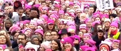 Miting uriaș la Washington, după învestirea lui Trump. Sute de mii de oameni, la „Marșul femeilor. VIDEO