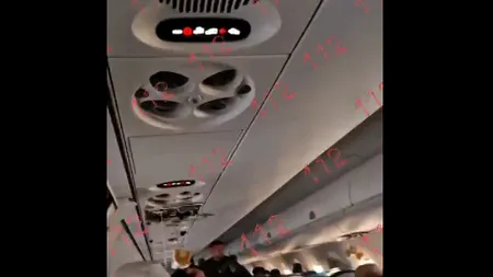 Ultimele imagini înainte ca avionul cu 67 de oameni la bord s-a PRĂBUȘIT în Kazahstan. Pasagerii se roagă, după ce măștile de oxigen au căzut