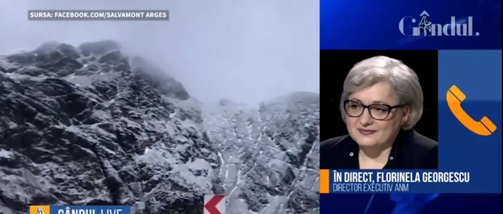 GÂNDUL LIVE. Florinela Georgescu, director executiv ANM: Vremea se va răci zilele următoare. Ne așteptăm și la episoade de lapoviță și ninsoare | VIDEO
