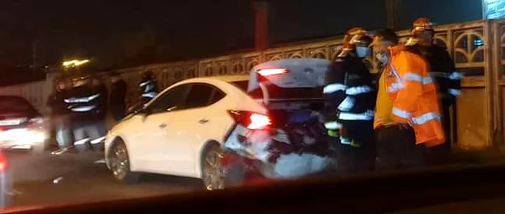 Accident cu patru mașini, în zona „Trafic Greu” din Capitală. Cinci persoane au fost rănite