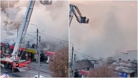 INCENDIU puternic, la o casă de pe Șoseaua Antiaeriană din Capitală. Pompierii au intervenit de urgență cu șapte autospeciale