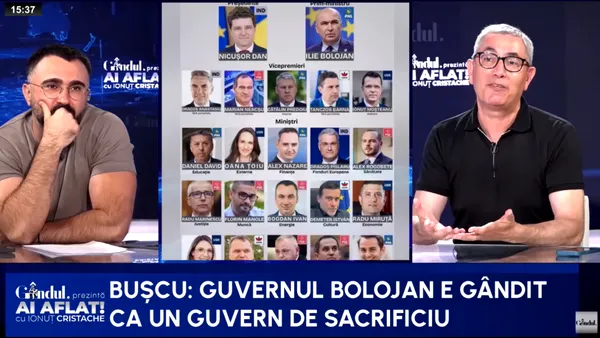 Doru Bușcu: „Ăsta este un GUVERN de sacrificiu. Are foarte multe slăbiciuni în interior”