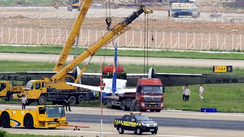 Un avion de pasageri a ieșit de pe pistă, în China, cinci persoane fiind rănite