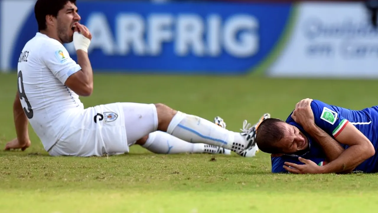 Cel mai important om din Uruguay îl apără pe Suarez: n-a văzut nicio mușcătură. Faza video poate fi urmărită aici