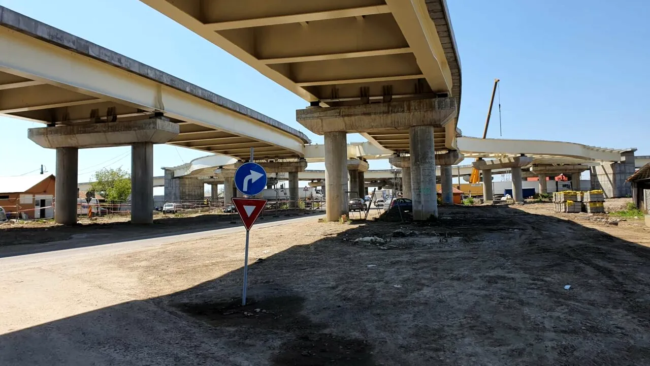 GALERIE FOTO | Noi imagini cu Pasajul Domnești, de pe Centura Capitalei. În ce stadiu este construcția