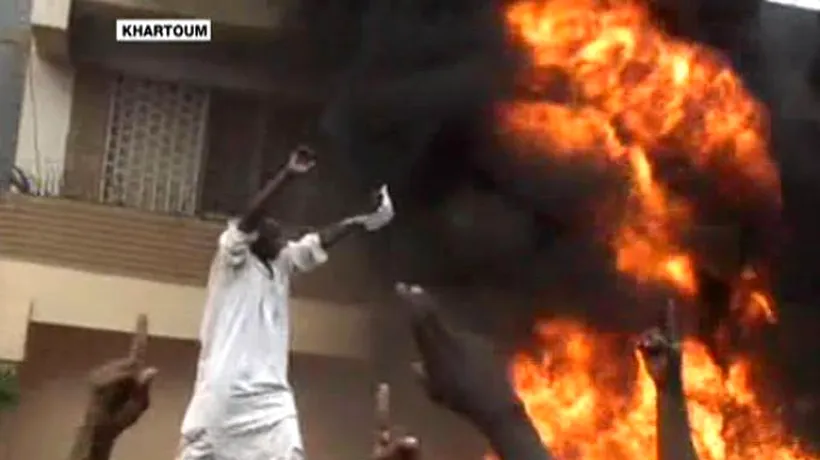 Manifestanți violenți au incendiat ambasada Germaniei din Sudan