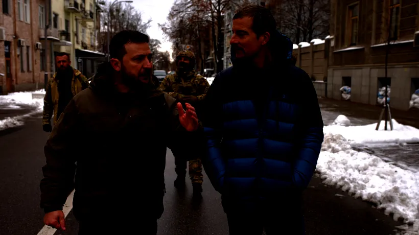 „Bear Grylls și Președintele Zelenski: Zona de război”, un DOCUMENTAR UNIC, pe 26 martie, la Discovery Channel