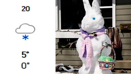 Lista orașelor din România în care NINGE de Paște. Meteorologii Accuweather au schimbat prognoza