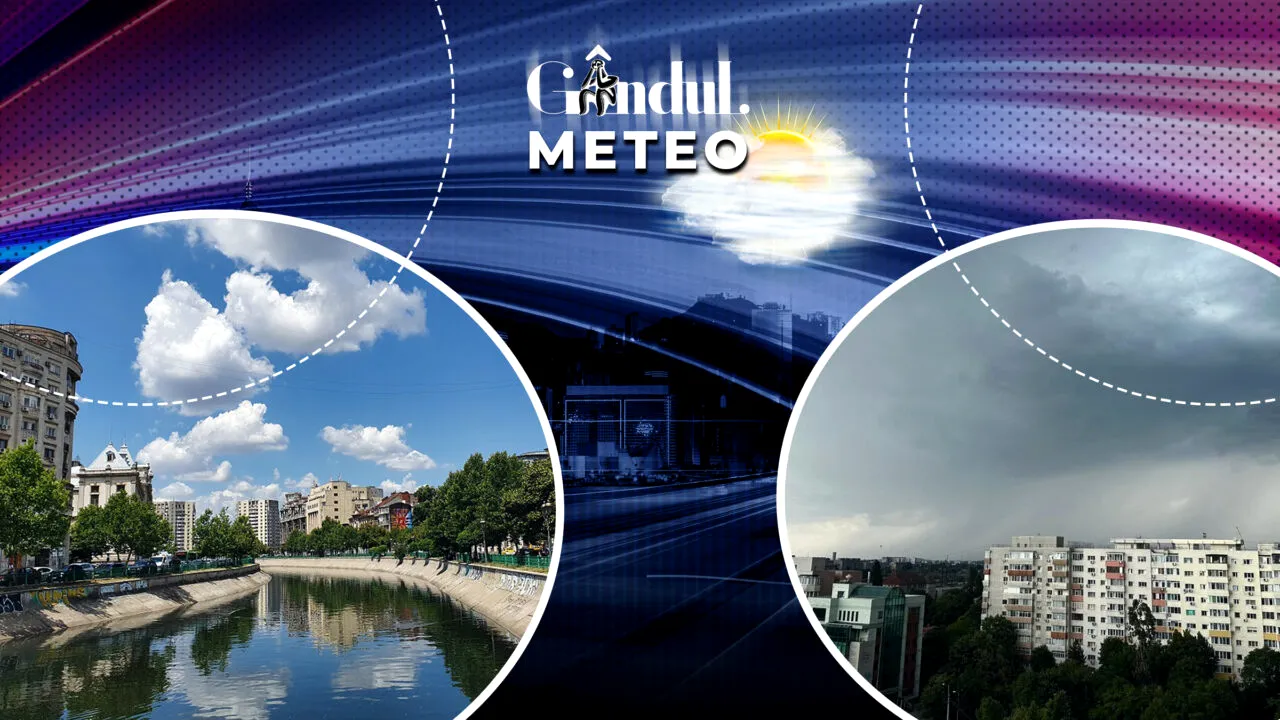 Unde vor fi astăzi 35 de grade și unde va ploua cu tunete și fulgere. Meterologii ANM au actualizat prognoza