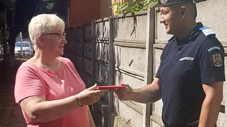 Un jandarm din Năvodari, propus pentru medalia de onoare a MAI după ce a returnat o agendă cu 1.500 de euro găsită pe stradă
