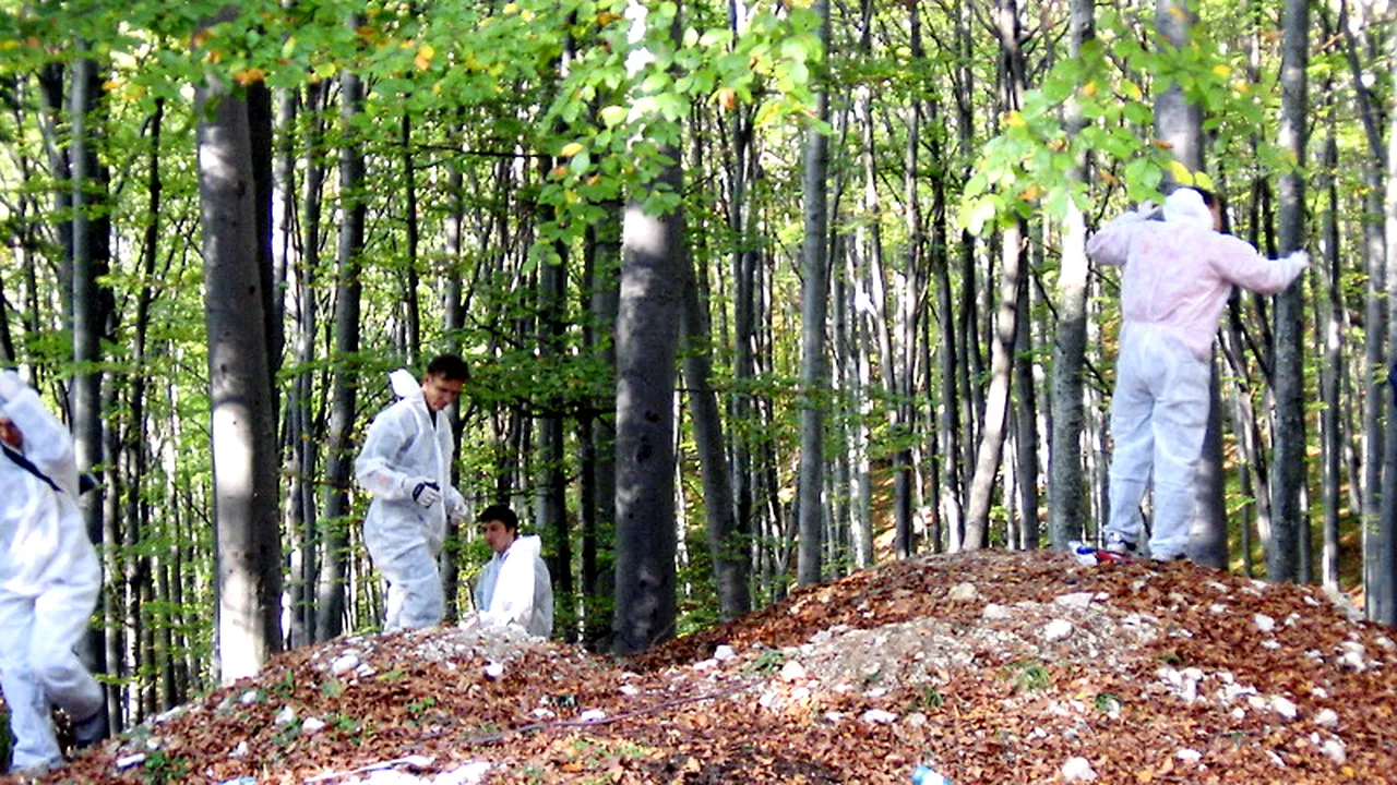 Un bărbat care a intrat într-o râpă să caute nuci a făcut o descoperire macabră