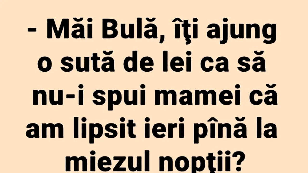 BANC | Bulă și „șpaga” de 100 de lei