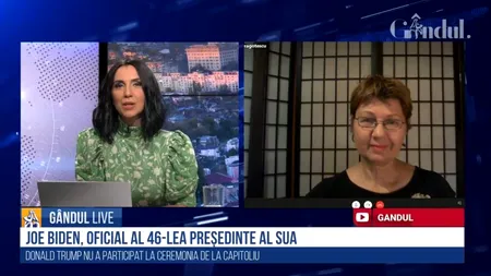 GÂNDUL LIVE. Corina Drăgotescu: „Unii îl critică deja pe Joe Biden, pentru că a dat înapoi cu promisiunile electorale”