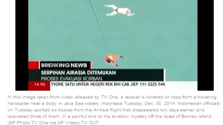 Răsturnare de situație după anunțul privind recuperarea a peste 40 de cadavre din zona prăbușirii avionului AirAsia