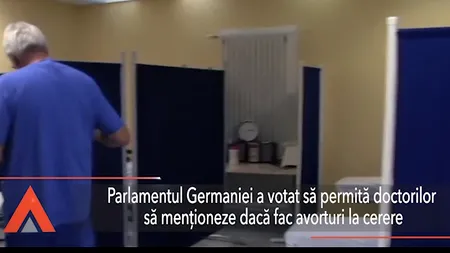 RECLAMA la AVORTURI. Medicii din GERMANIA vor putea menționa dacă fac intervenții la cerere
