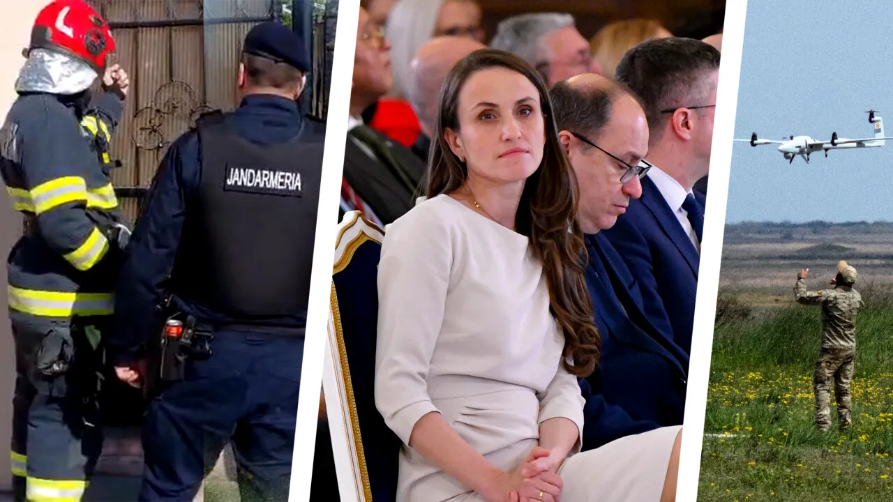 Alertă în Galați. Zona în care a căzut drona rusească a fost evacuată. Armata ridică fragmentele. Oana Țoiu convoacă Ambasadorul Rusiei la București pentru explicații