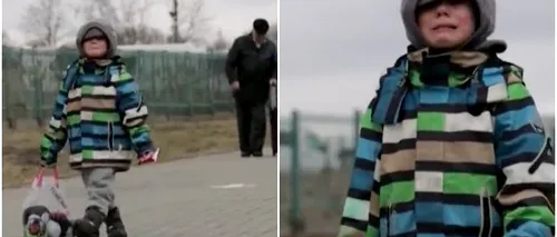 VIDEO| Imaginea copleșitoare a războiului. Momentul în care un băiețel trece granița singur și plânge