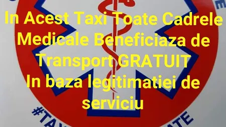 #TAXI PENTRU SANATATE | O inițiativă din inimă pentru oameni: „Ne dorim ca cadrele medicale să ajungă odihnite acasă, pentru că avem nevoie de ei”
