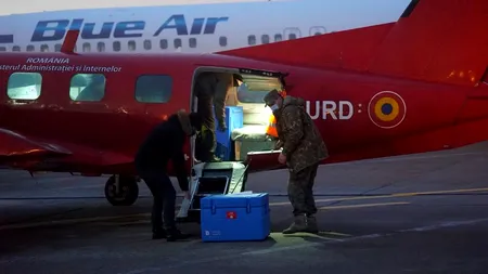 A 8-a tranșă de vaccin Pfizer/BioNTech întârzie din cauza viscolului. Cursa cu doze a fost anulată și a rămas la sol, pe aeroportul din Leipzig