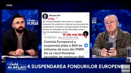 Ion Cristoiu: Tefeleii vor plânge când li se vor tăia fondurile