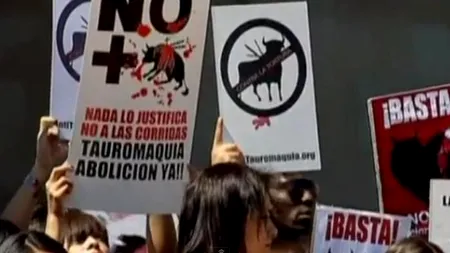 VIDEO. Protest de amploare față de luptele cu taurii, în centrul capitalei Mexicului