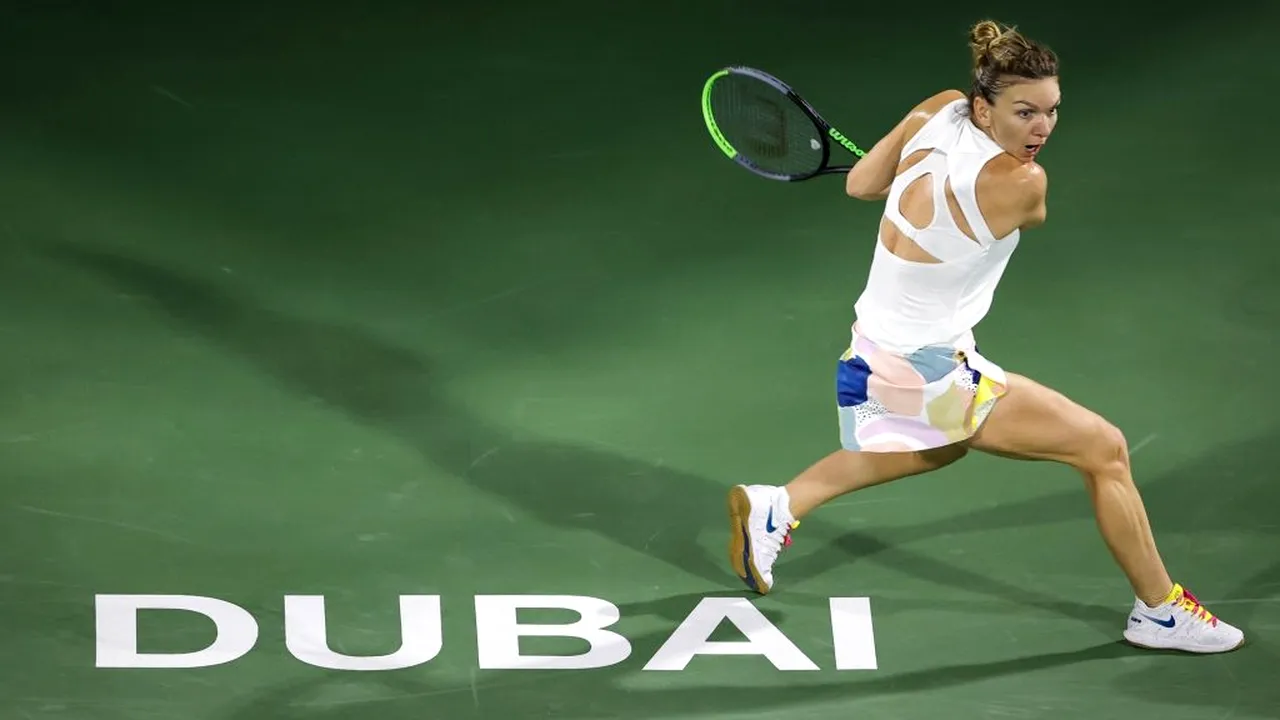 Simona Halep câștigă turneul de la Dubai, după o finală trepidantă cu Elena Rybakina