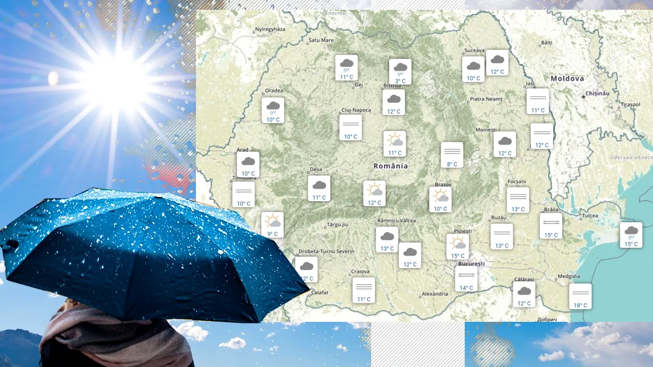 Cum va fi vremea săptămâna viitoare. După ploi, temperaturi în creștere. ANM, pentru Gândul: „O mică pauză cu vreme mai bună”