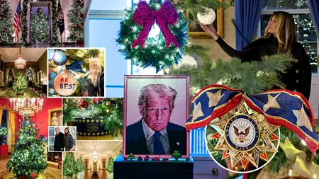 Melania Trump prezintă publicului decorurile spectaculoase ale Casei Albe de Sărbători. „Acasă este acolo unde este inima ta”