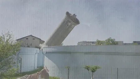 Castelul de apă din SLATINA, vechi de 50 de ani, a fost pus la pământ