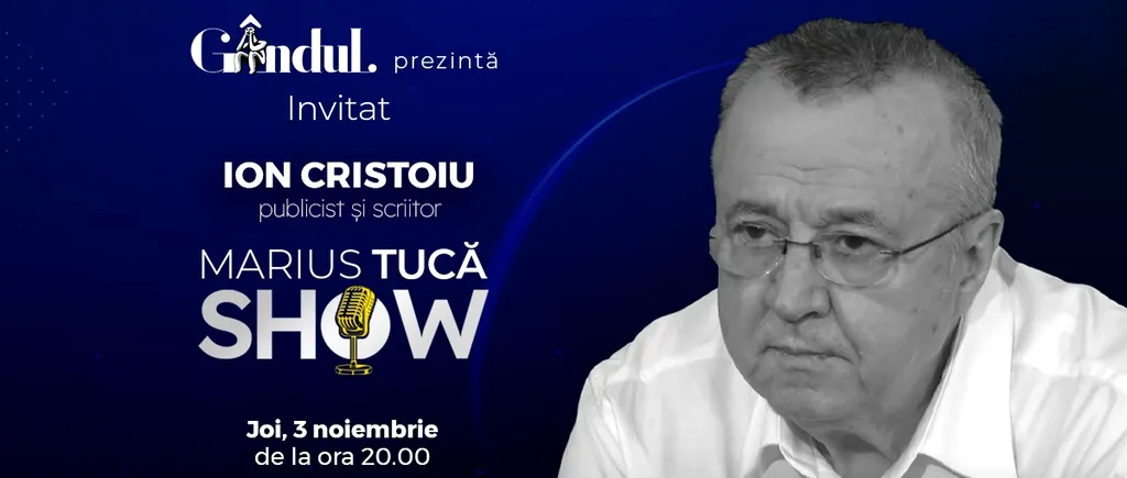 Marius Tucă Show începe joi, 03 noiembrie, de la ora 20.00, live pe gândul.ro