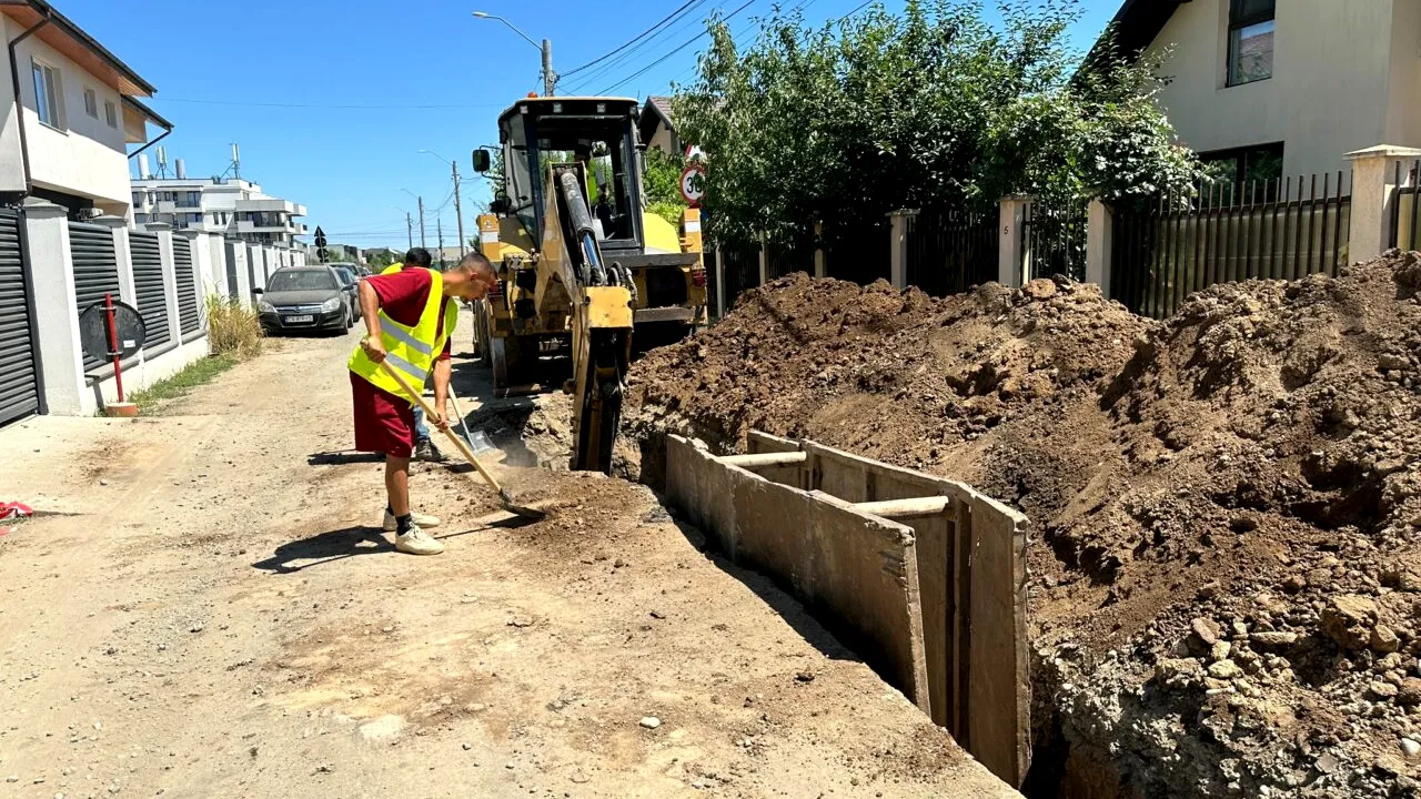 (P) Continuă lucrările de apă și canalizare din comuna Tunari-Ilfov