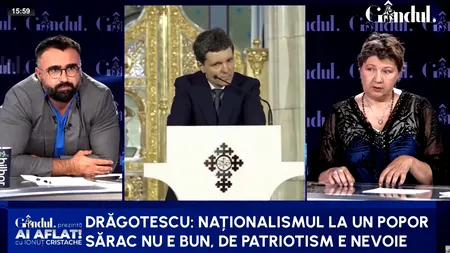 Corina Drăgotescu pune sub semnul întrebării naționalismul: Nu e bun la un popor sărac/Un președinte trebuie să ceară patriotism