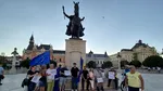 Protest timid în Piața Unirii din Oradea, anunțat pentru susținerea lui Viorel Pașca, cercetat în dosarul azilelor neautorizate din Bihor