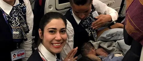 Cum au asistat patru stewardese de la Turkish Airlines nașterea unui bebeluș în timpul zborului. FOTO