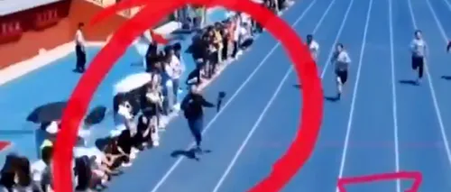 Un cameraman a câștigat o cursă de atletism din China, deși nu participa la competiție. El doar o filma și a ajuns la „Finish” înaintea sportivilor (VIDEO)