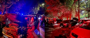 O șoferiță a ACCIDENTAT 13 mașini pe Şoseaua Mihai Bravu din Capitală. Femeia vorbea la telefon și i s-a făcut rău