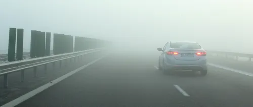 Ceață pe Autostrada 1 București - Pitești: vizibilitate sub 50 de metri