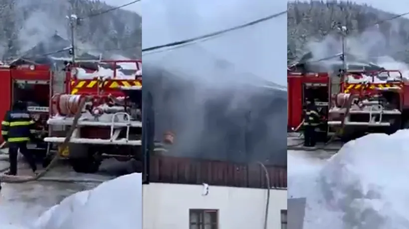 VIDEO | Incendiu la Mănăstirea Sihăstria Putnei. Pompierii intervin în forță