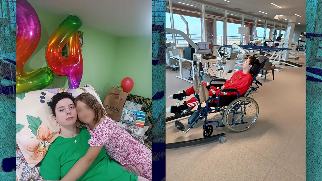 Drama fetei care de nouă ani trăiește IMOBILIZATĂ la pat și poate comunica doar clipind. Ana a împlinit 24 de ani