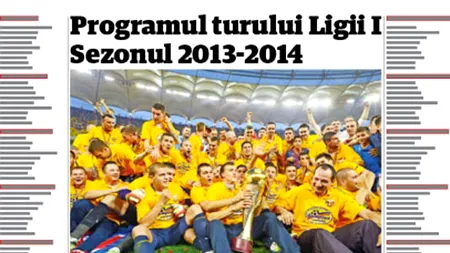 VINERI, SUPLIMENT PROSPORT: Loturile echipelor din Liga I și programul turului. Gratuit cu ediția tipărită