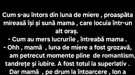 Bancul de miercuri | Ce se întâmplă după ce luna de miere ia sfârșit