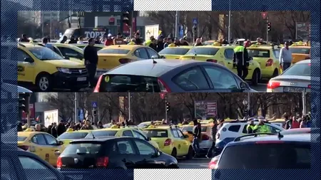 Piața Victoriei, aproape BLOCATĂ de protestul taximetriștilor /Brigada Rutieră anunță restricții de circulație în mai multe zone din centrul Capitalei