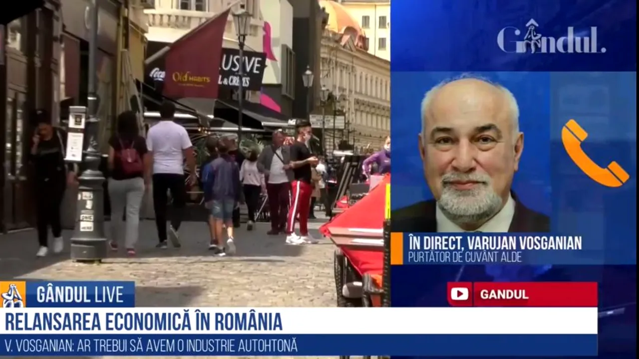 Varujan Vosganian la GÂNDUL LIVE: Nu cred în educația online! / Restricțiile în plan economic trebuie să fie înlăturate și economia trebuie lăsată să meargă - VIDEO