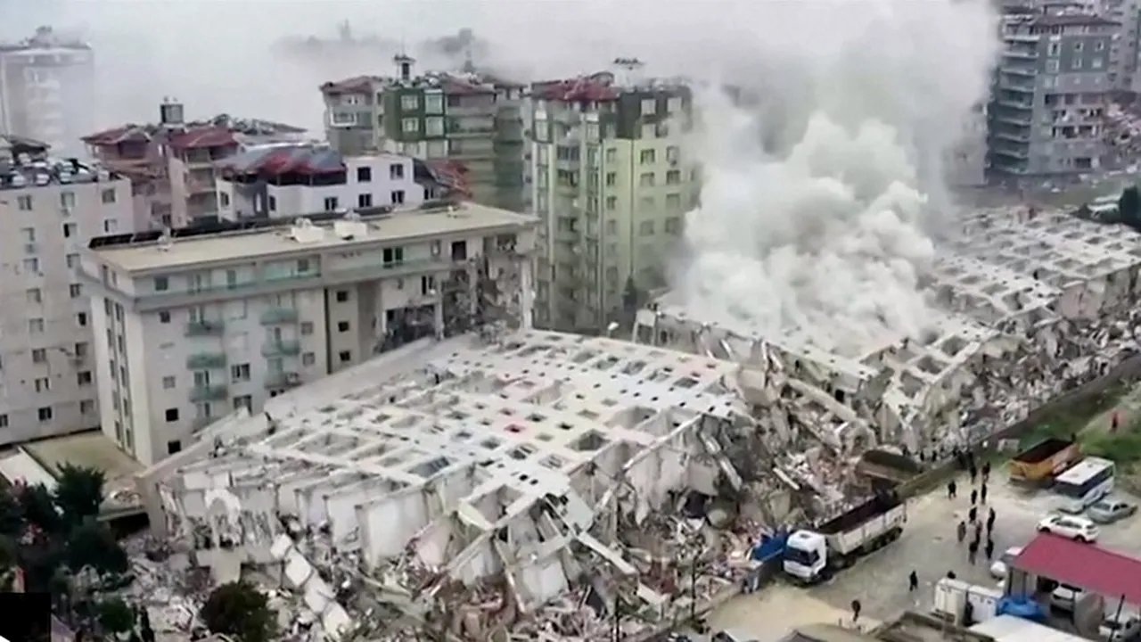 CUTREMUR în TURCIA. Imaginile groazei, filmate cu drona în provincia de frontieră Hatay