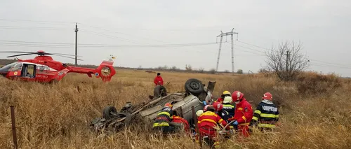 Accident grav pe Autostrada București - Pitești. A fost solicitat elicopterul SMURD